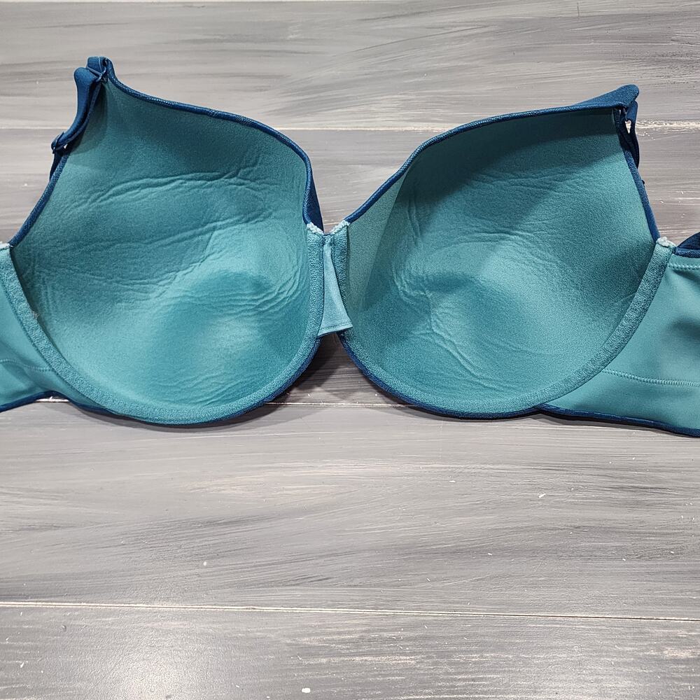 Cacique Bra 40H Backsmoother Lightly Lined Full‎ Coverage Aqua/Blue - Picture 6 of 10